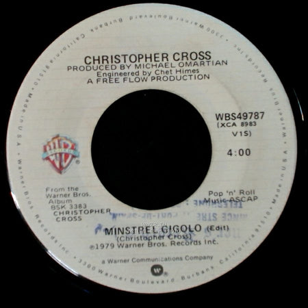 Christopher Cross - Minstrel Gigolo (Edit) / Arthur's Theme (Best That You Can Do) side A