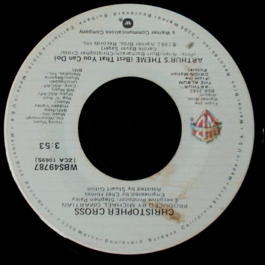 Christopher Cross - Minstrel Gigolo (Edit) / Arthur's Theme (Best That You Can Do) side B