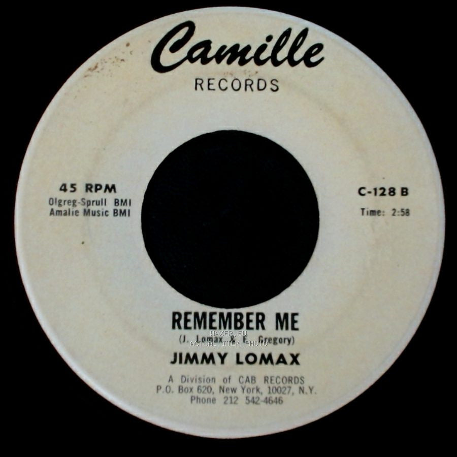 Jimmy Lomax - I'm Gonna Love You / Remember Me side B