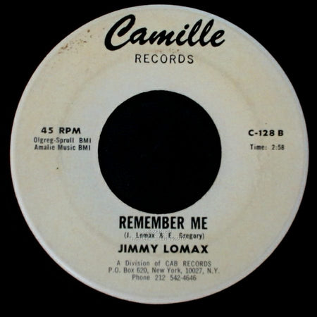 Jimmy Lomax - I'm Gonna Love You / Remember Me side B
