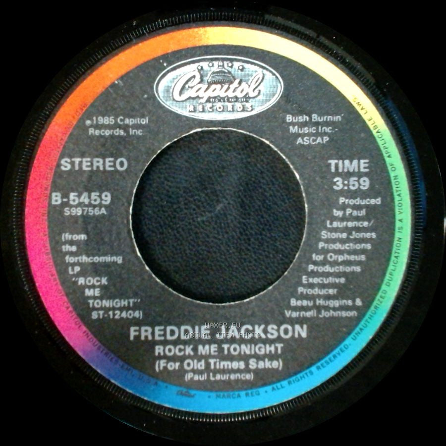 Freddie Jackson - Rock Me Tonight (Groove Version) / Rock Me Tonight (For Old Times Sake) side B
