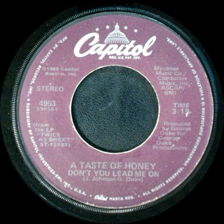 A Taste Of Honey - Don't You Lead Me On / Sukiyaki side A