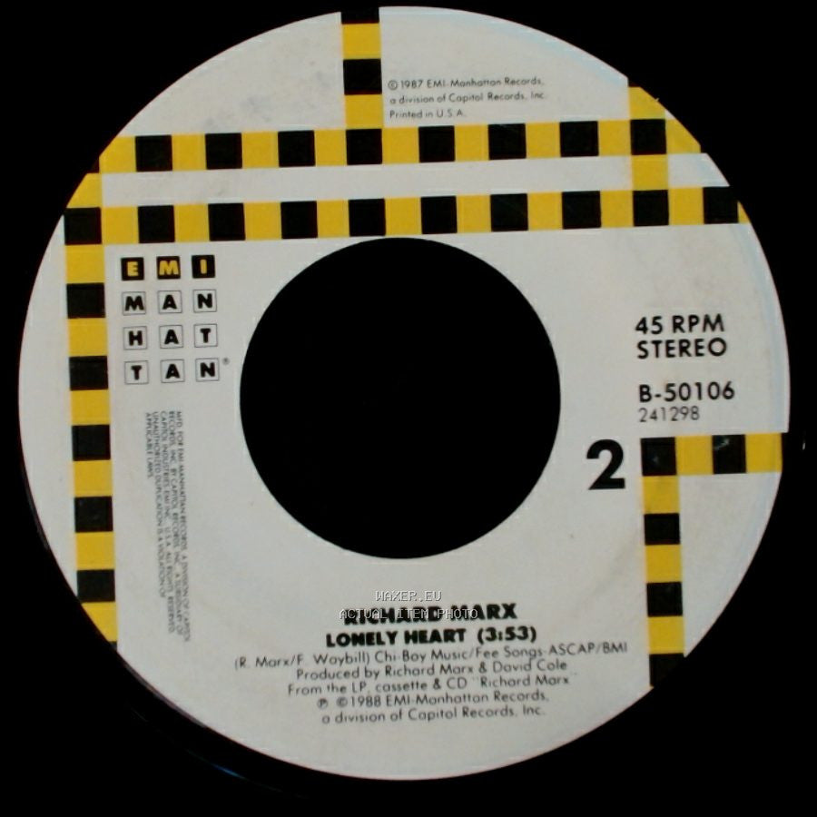 Richard Marx - Hold On To The Nights / Lonely Heart side B