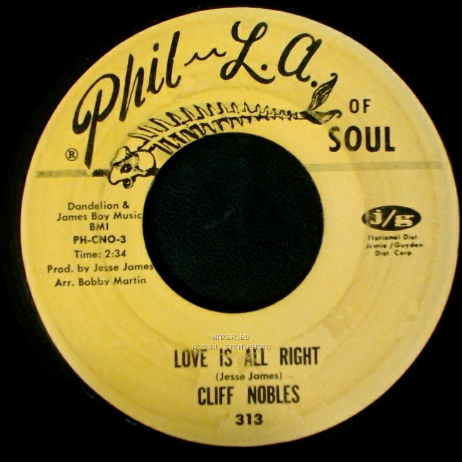 Cliff Nobles / Cliff Nobles & Co. - Love Is All Right / The Horse (Instrumental) side B