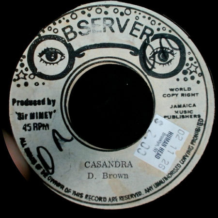 Unknown Artist - Casandra / Fire From The Observer side A