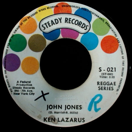Ken Lazarus - Bonga Nyah / John Jones side B