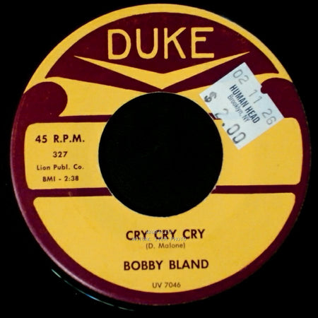 Bobby Bland - Cry Cry Cry / I've Been Wrong So Long side A
