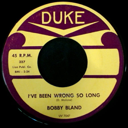 Bobby Bland - Cry Cry Cry / I've Been Wrong So Long side B