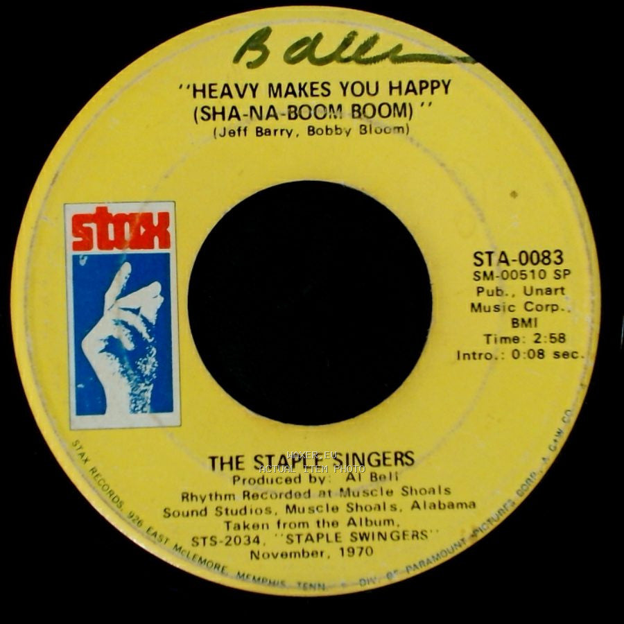 The Staple Singers - Love Is Plentiful / Heavy Makes You Happy (Sha-Na-Boom Boom) side B