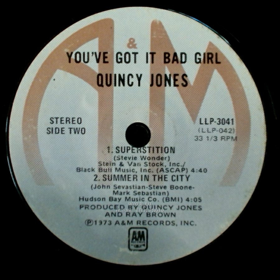 Quincy Jones - You've Got It Bad Girl / You've Got It Bad Girl side B