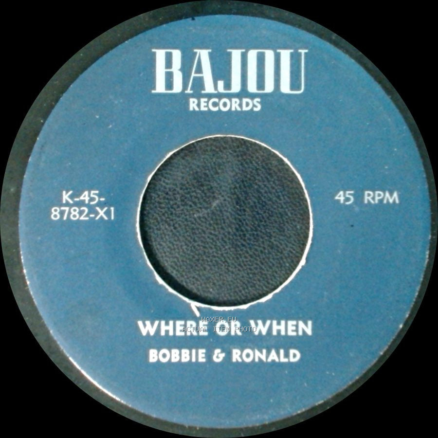 Bobbie & Ronald - Mine Oh Mine / Where Or When side B