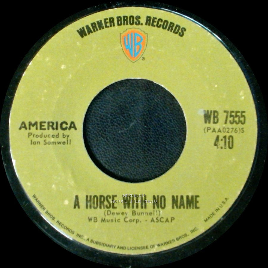 America - Everyone! Meet Is From California / A Horse With No Name side B