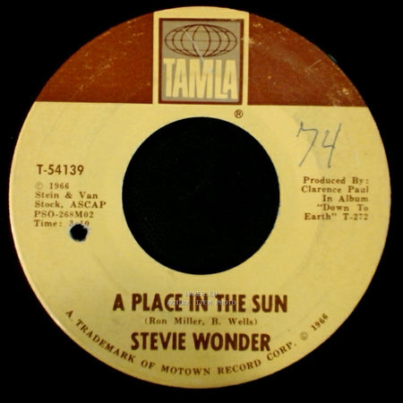 Stevie Wonder - Sylvia / A Place In The Sun side B