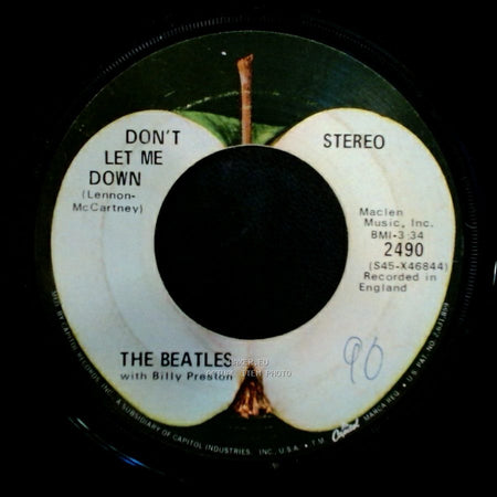 The Beatles With Billy Preston - Don't Let Me Down / Get Back side A