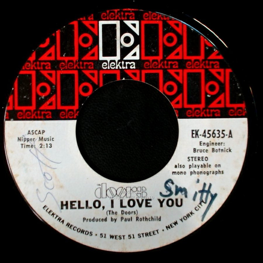 The Doors - Love Street / Hello, I Love You side B