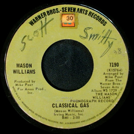 Mason Williams - Classical Gas / Long Time Blues side A