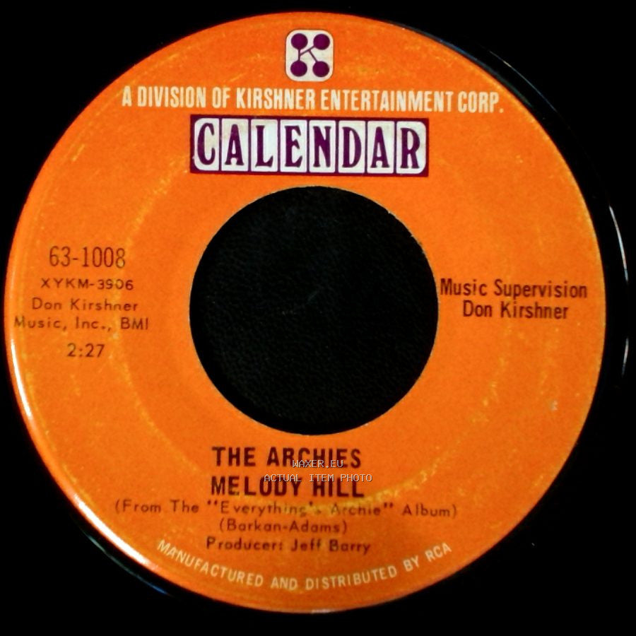 The Archies - Sugar, Sugar / Melody Hill side B