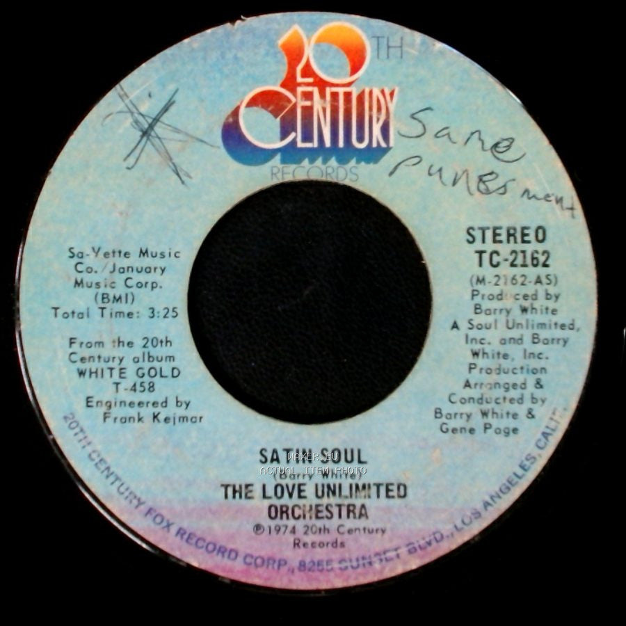 The Love Unlimited Orchestra - Satin Soul / Just Living It Up side A