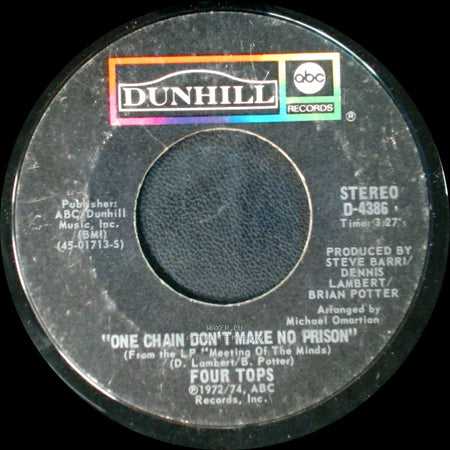 Four Tops - Turn On The Light Of Your Love / One Chain Don't Make No Prison side B