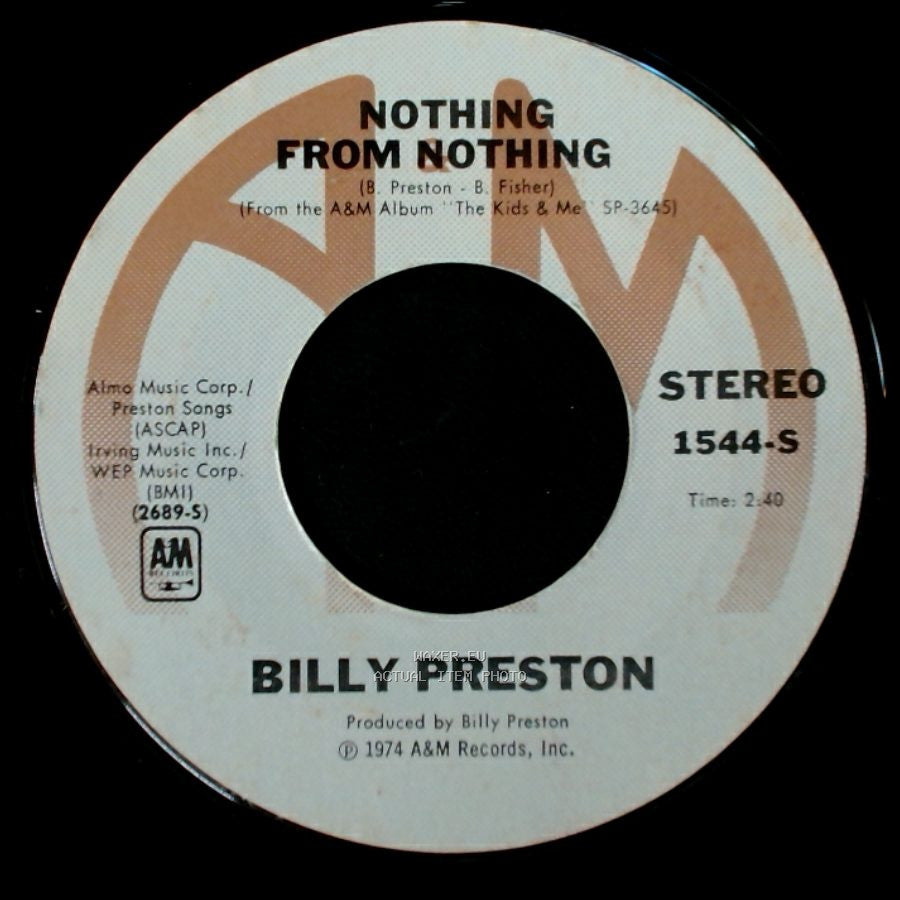 Billy Preston - Nothing From Nothing / My Soul Is A Witness side A