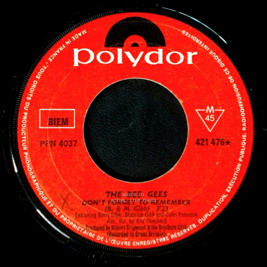 The Bee Gees - The Lord / Don't Forget To Remember side B