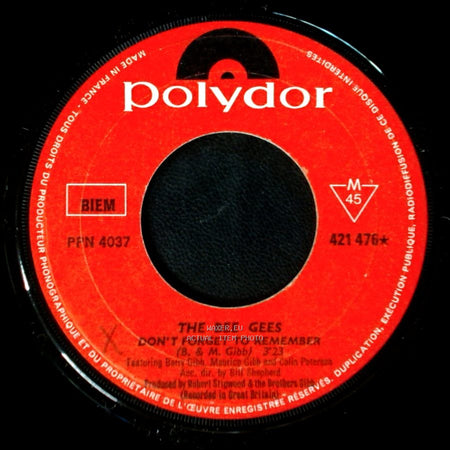 The Bee Gees - The Lord / Don't Forget To Remember side B