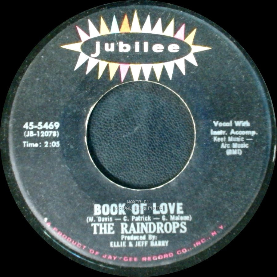 The Raindrops - Book Of Love / I Won't Cry side A