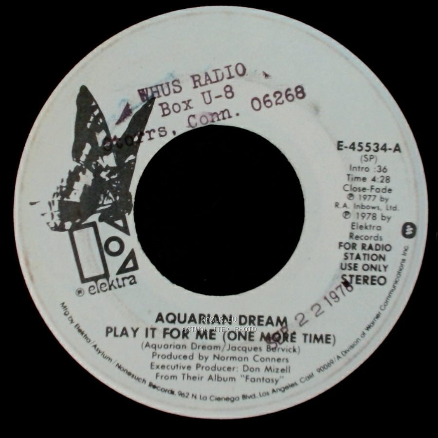 Aquarian Dream - Play It For Me (One More Time) / Gentle Thoughts side A