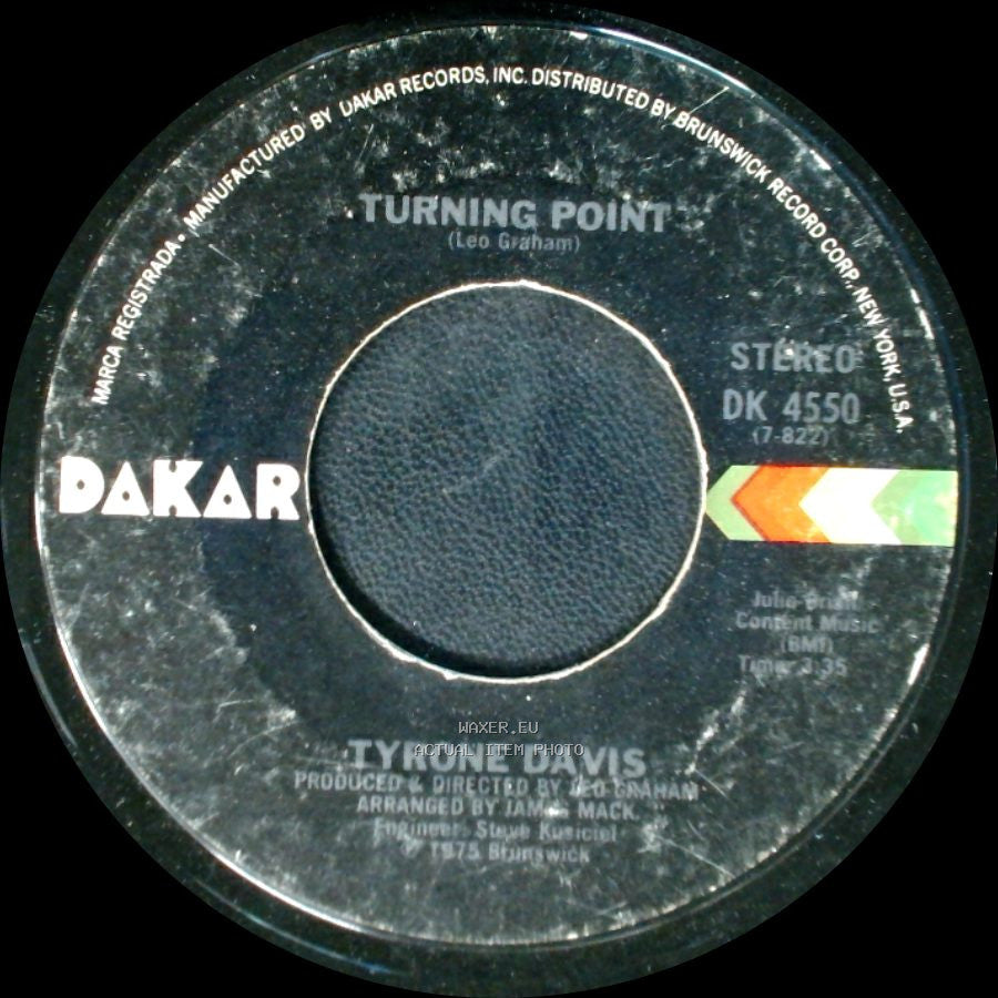 Tyrone Davis - Turning Point / Don't Let It Be Too Late side A
