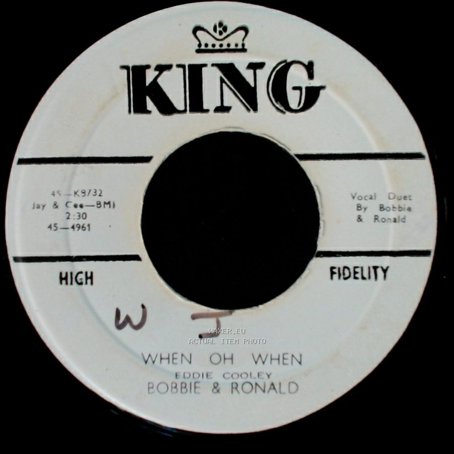 Bobbie & Ronald - When Oh When / You're Mine Oh Mine side A