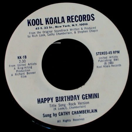 Cathy Chamberlain - Happy Birthday Gemini / Happy Birthday Gemini side A