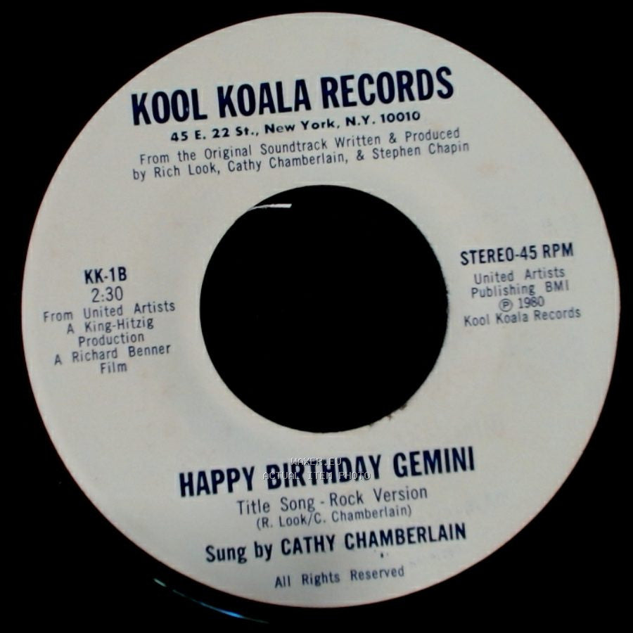 Cathy Chamberlain - Happy Birthday Gemini / Happy Birthday Gemini side A