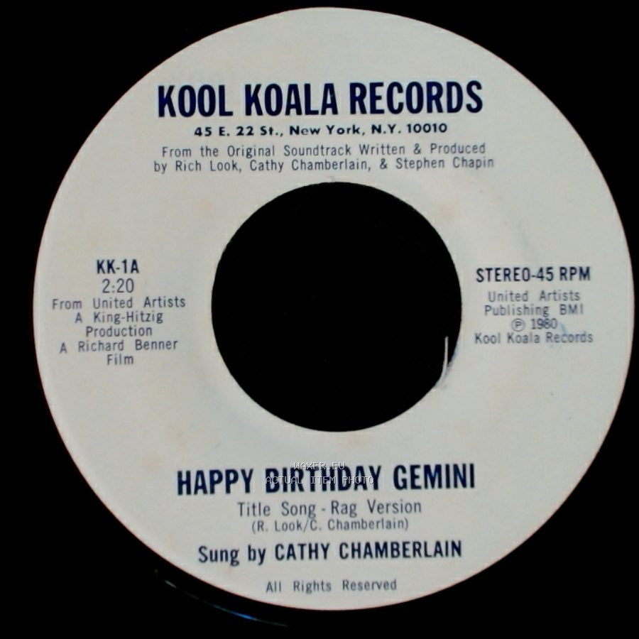Cathy Chamberlain - Happy Birthday Gemini / Happy Birthday Gemini side B