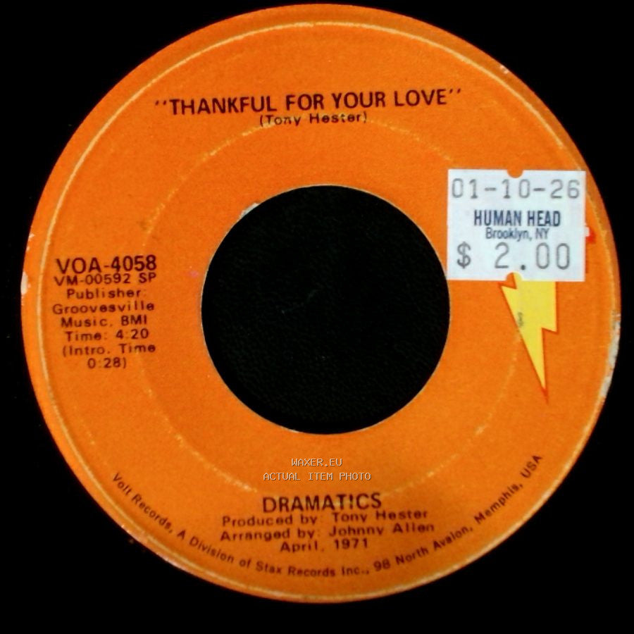 Dramatics - Thankful For Your Love / Whatcha See Is Whatcha Get side A