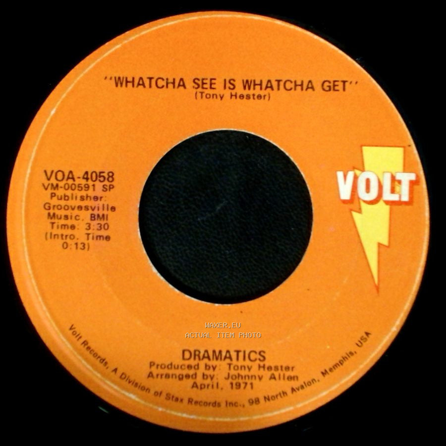 Dramatics - Thankful For Your Love / Whatcha See Is Whatcha Get side B