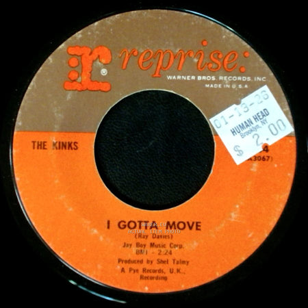 The Kinks - I Gotta Move / All Day And All Of The Night side A