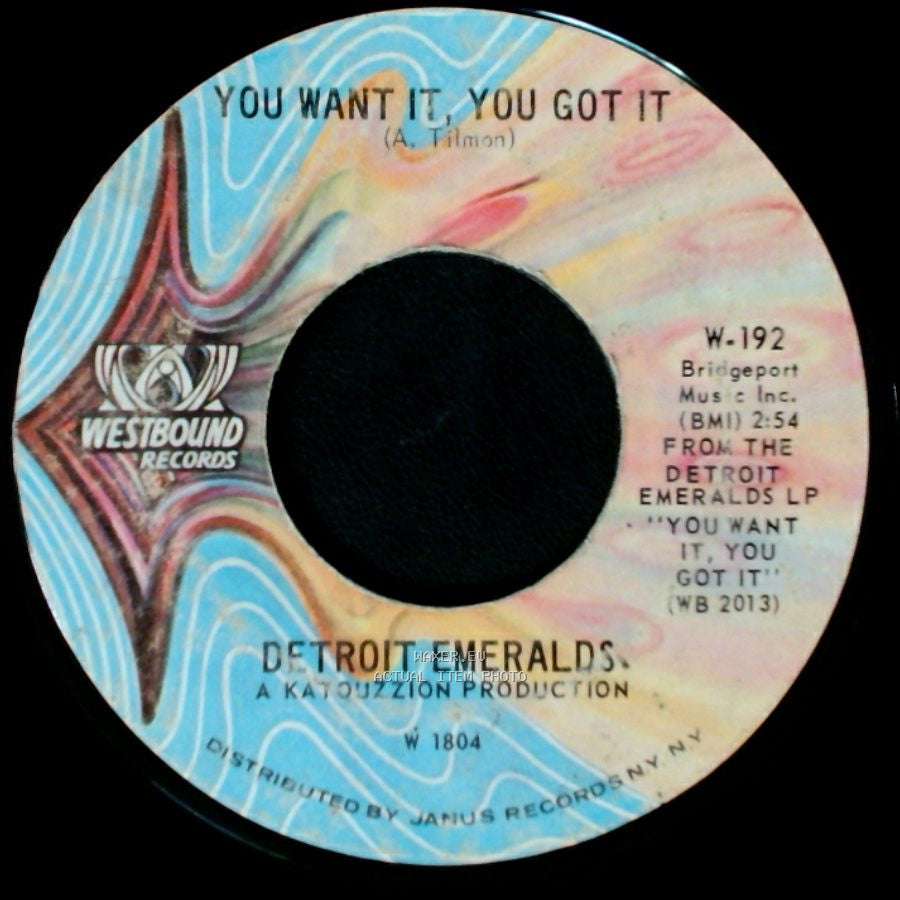 Detroit Emeralds - Till You Decide To Come Home / You Want It, You Got It side B