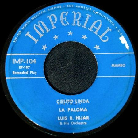 Luis B. Hijar & His Orchestra - La Golondrina / Florecita / Cielito Linda / La Paloma side B