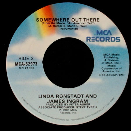 Linda Ronstadt And James Ingram - Somewhere Out There / Somewhere Out There side B
