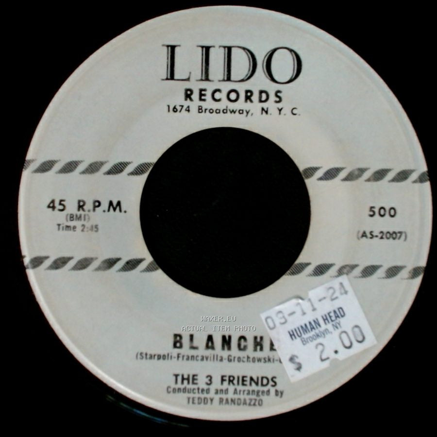 The 3 Friends - Baby I'll Cry / Blancha side B