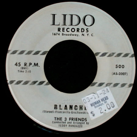 The 3 Friends - Baby I'll Cry / Blancha side B