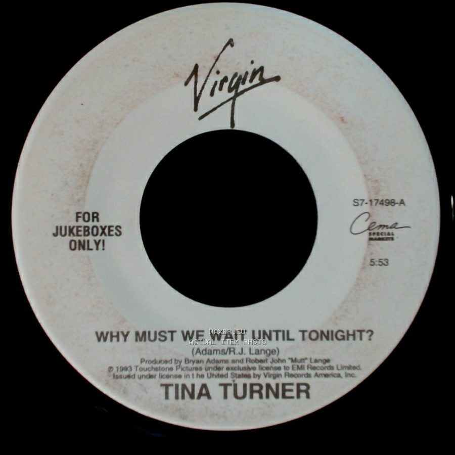 Tina Turner - Shake A Tail Feather / Why Must We Wait Until Tonight? side B