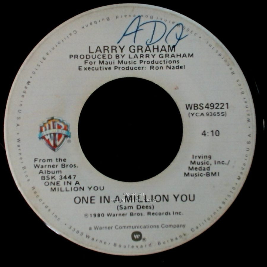 Larry Graham With Graham Central Station / Larry Graham - The Entertainer / One In A Million You side B