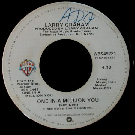 Larry Graham With Graham Central Station / Larry Graham - The Entertainer / One In A Million You side B