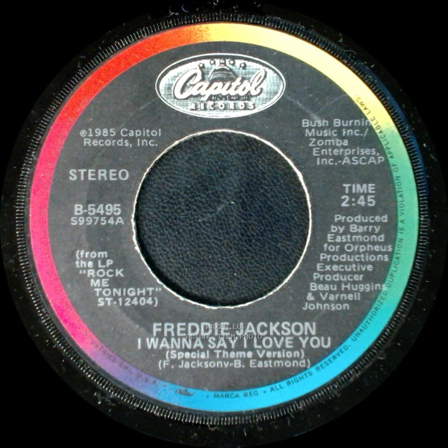 Freddie Jackson - You Are My Lady / I Wanna Say I Love You (Special Theme Version) side B