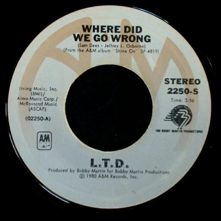 L.T.D. - Where Did We Go Wrong / Stand Up L.T.D. side A