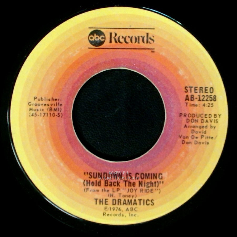 The Dramatics - I Can't Get Over You / "Sundown Is Coming (Hold Back The Night)" side B