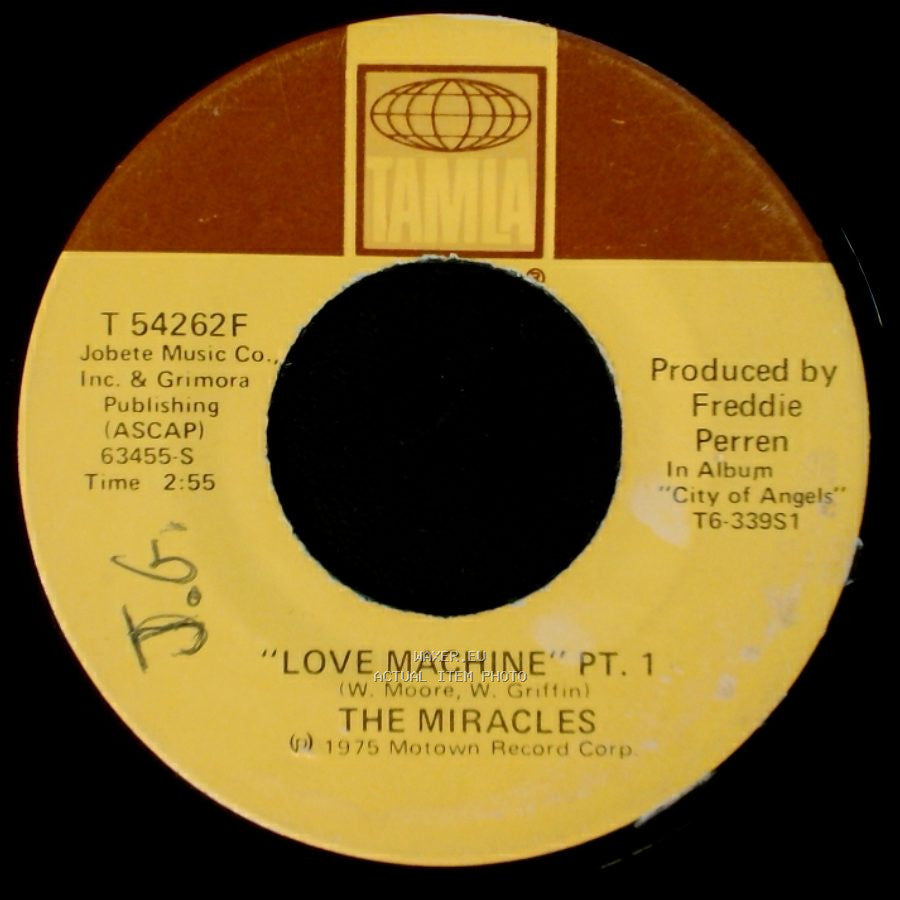 The Miracles - Love Machine Pt. 1 / Love Machine Pt. 2 side B