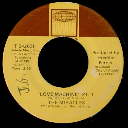The Miracles - Love Machine Pt. 1 / Love Machine Pt. 2 side B