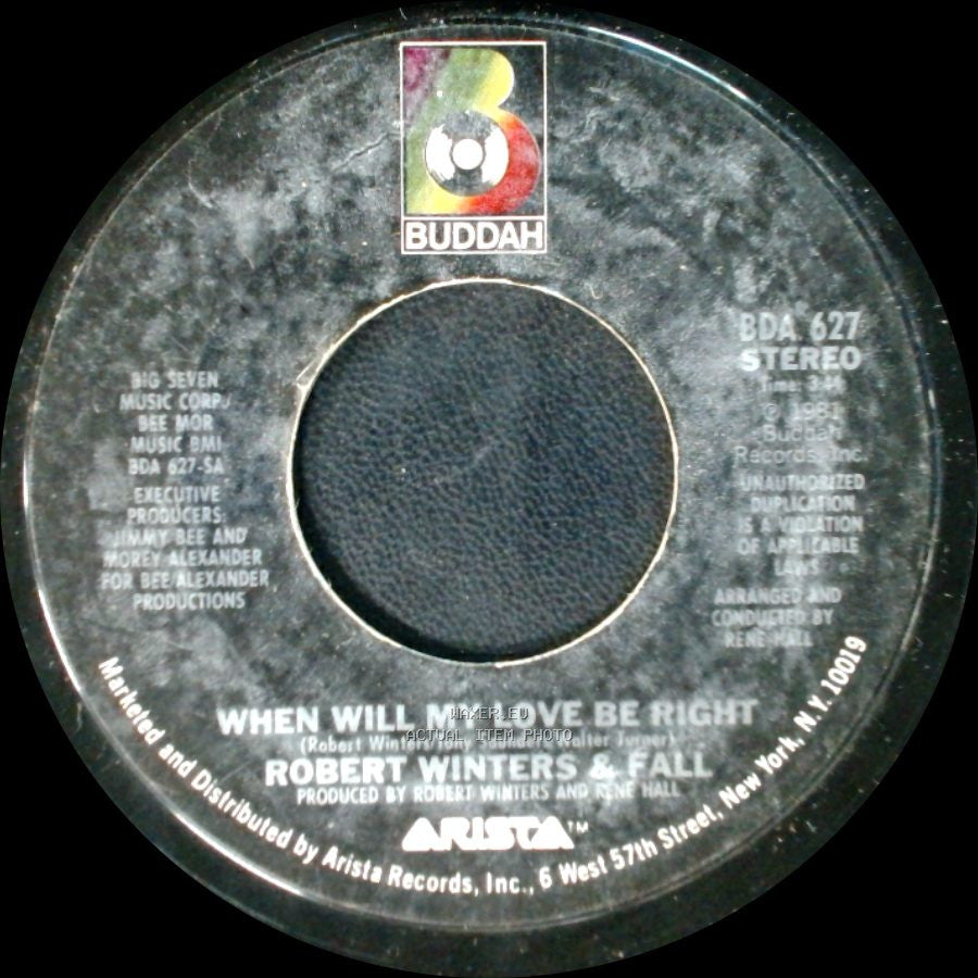 Robert Winters & Fall - When Will My Love Be Right / Touched By You side A